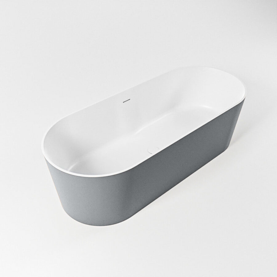 MONDIAZ NOBLE vrijstaand bad 180x75cm kleur Plata / Talc - Afbeelding 5