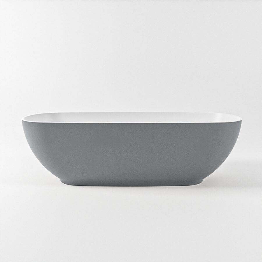 MONDIAZ ROCK vrijstaand bad 170x70cm kleur Plata / Talc - Afbeelding 9