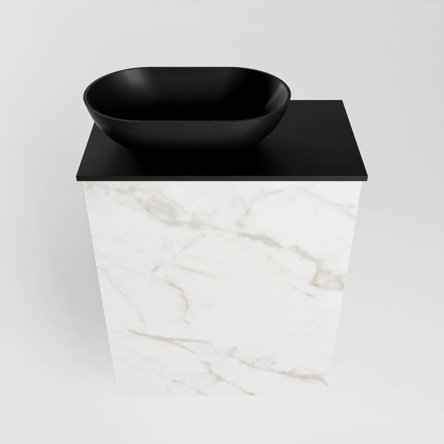 MONDIAZ FOWY toiletmeubel 40cm kleur Carrara. Waskom positie links kleur urban | urban. Met 1 kraangat - Afbeelding 5