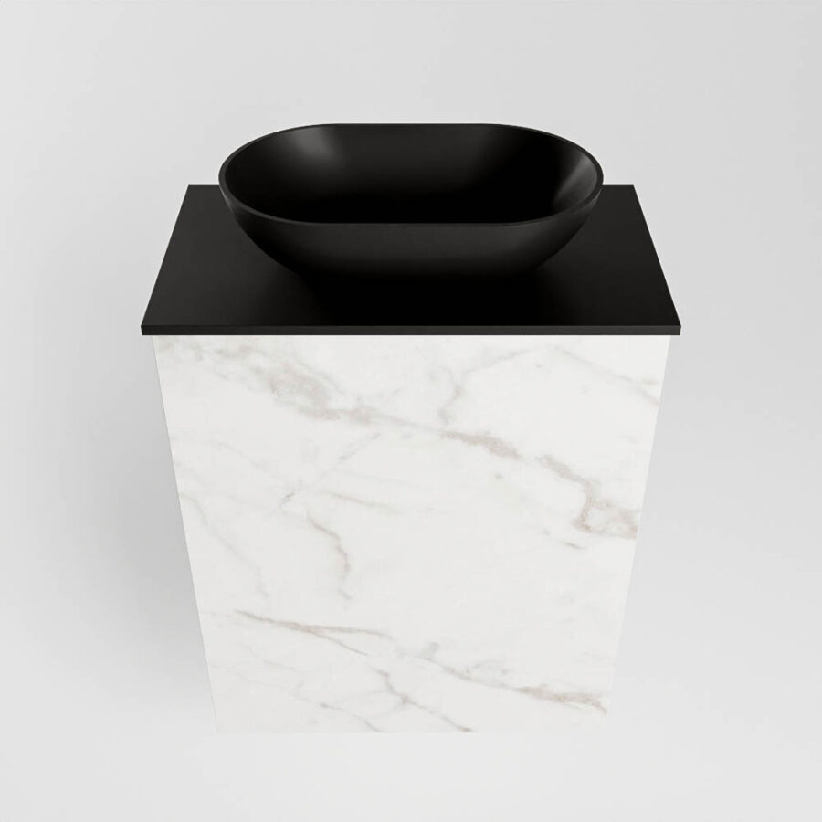 MONDIAZ FOWY toiletmeubel 40cm kleur Carrara. Waskom positie midden kleur urban | urban. Zonder kraangat - Afbeelding 5