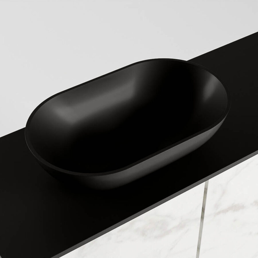 MONDIAZ FOWY toiletmeubel 60cm kleur Carrara. Waskom positie links kleur urban | urban. Met 1 kraangat - Afbeelding 7