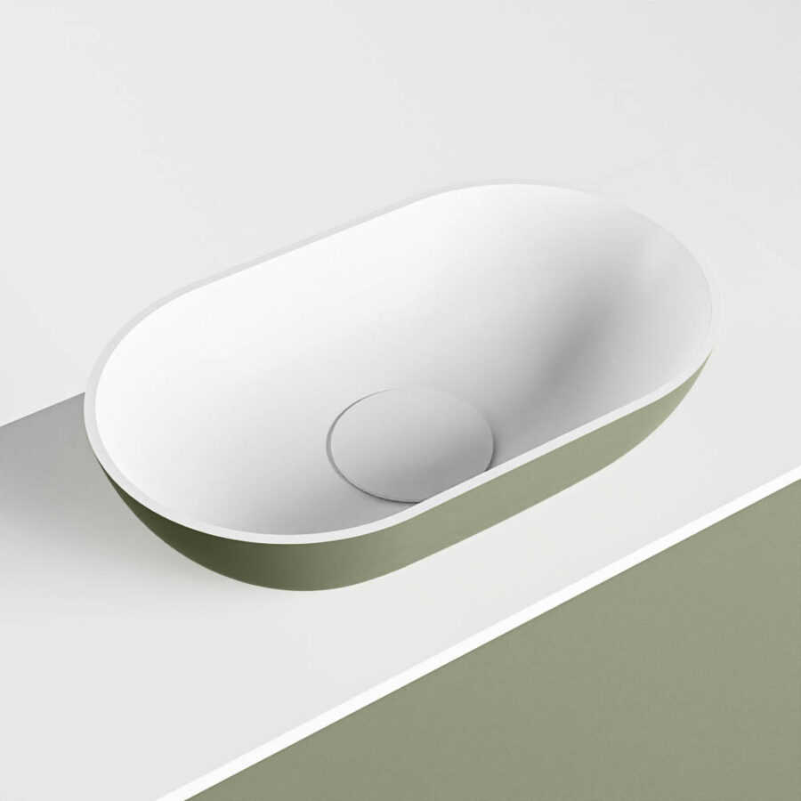 MONDIAZ FOWY toiletmeubel 100cm kleur army. Waskom positie rechts kleur army | talc. Met 1 kraangat - Afbeelding 7