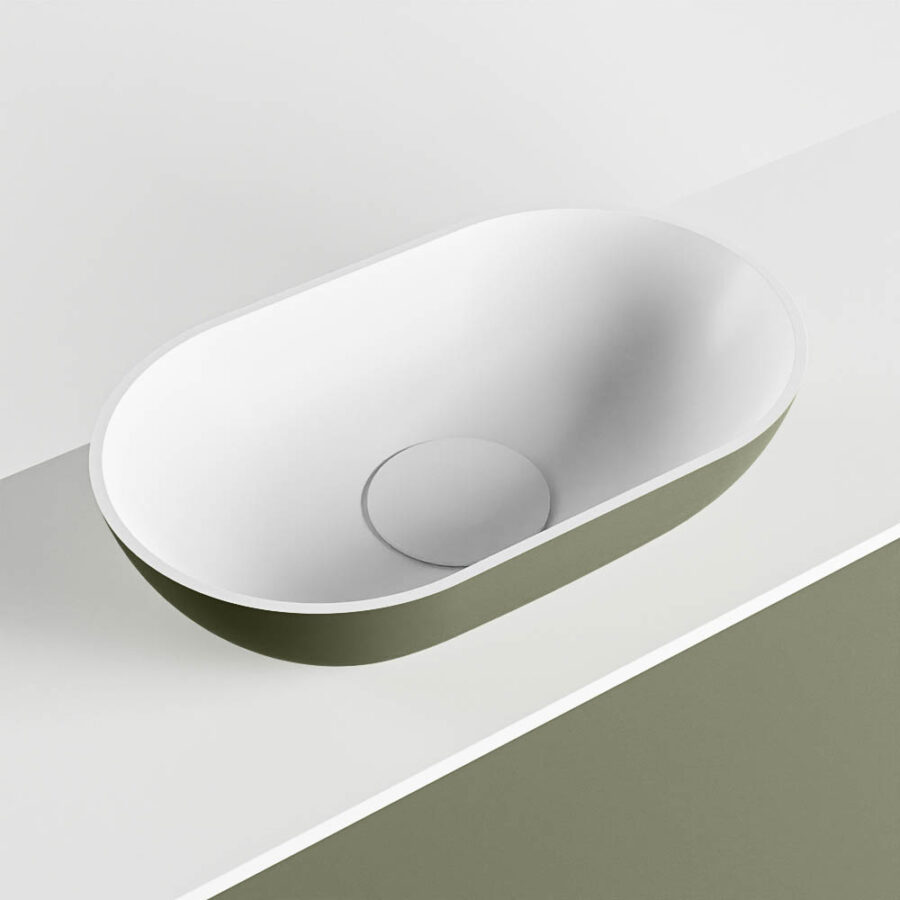 MONDIAZ FOWY toiletmeubel 120cm kleur army. Waskom positie links kleur army | talc. Met 1 kraangat - Afbeelding 7