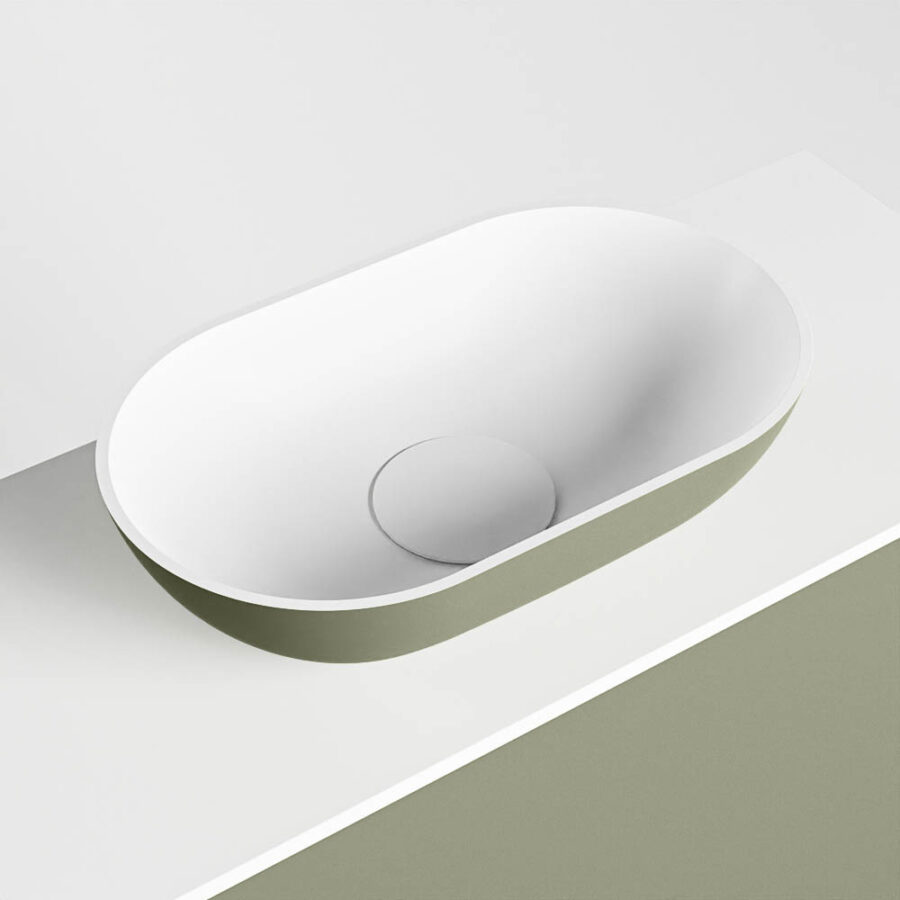 MONDIAZ FOWY toiletmeubel 120cm kleur army. Waskom positie rechts kleur army | talc. Met 1 kraangat - Afbeelding 7