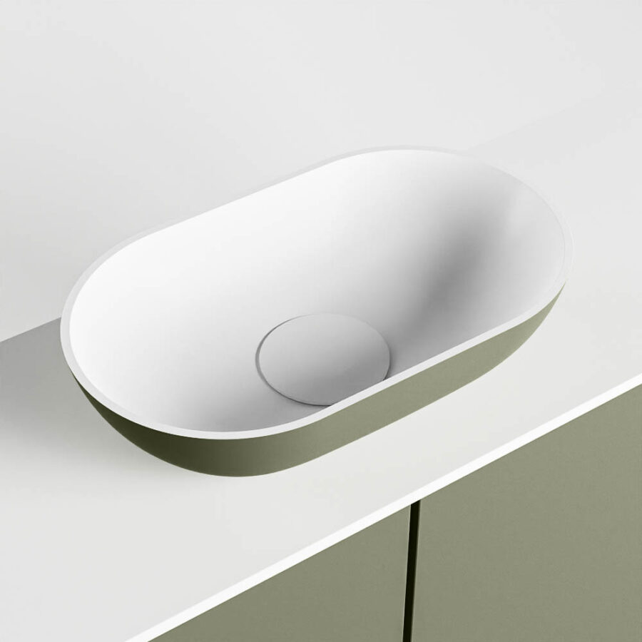 MONDIAZ FOWY toiletmeubel 120cm kleur army. Waskom positie midden kleur army | talc. Zonder kraangat - Afbeelding 7