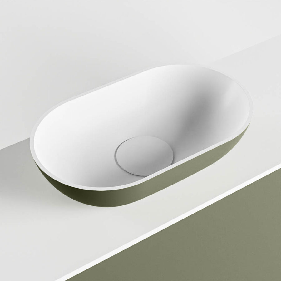 MONDIAZ FOWY toiletmeubel 120cm kleur army. Waskom positie links kleur army | talc. Zonder kraangat - Afbeelding 7