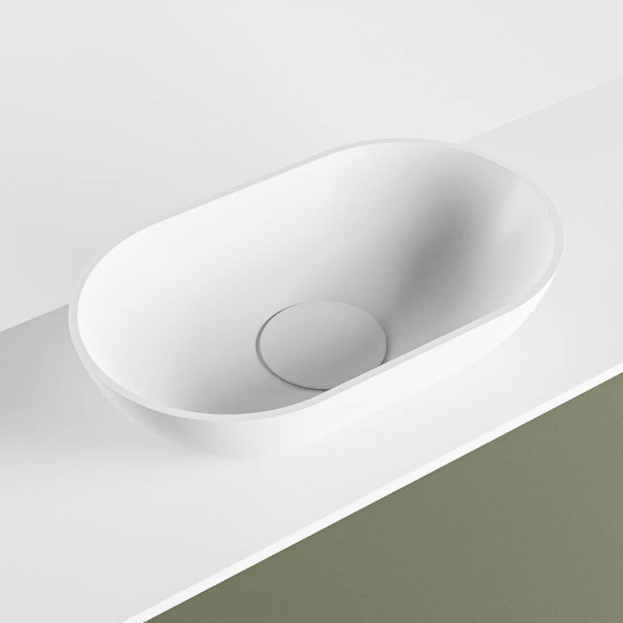 MONDIAZ FOWY toiletmeubel 100cm kleur army. Waskom positie links kleur talc | talc. Met 1 kraangat - Afbeelding 7