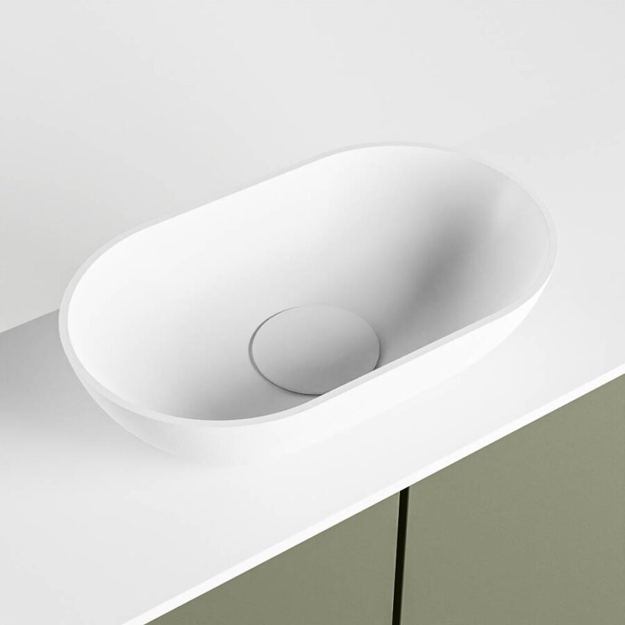 MONDIAZ FOWY toiletmeubel 120cm kleur army. Waskom positie midden kleur talc | talc. Zonder kraangat - Afbeelding 7