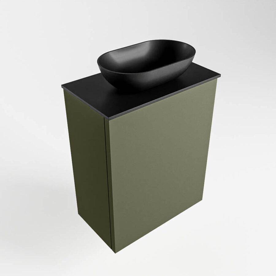 MONDIAZ FOWY toiletmeubel 40cm kleur army. Waskom positie midden kleur urban | urban. Zonder kraangat - Afbeelding 4