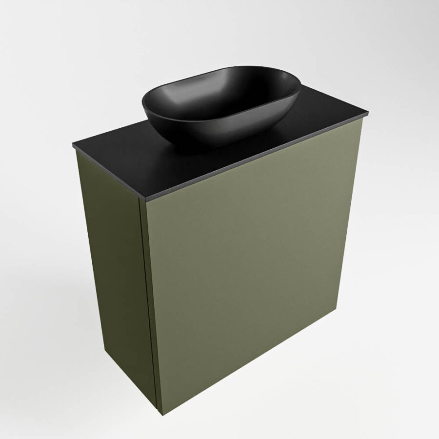 MONDIAZ FOWY toiletmeubel 50cm kleur army. Waskom positie links kleur urban | urban. Met 1 kraangat - Afbeelding 4