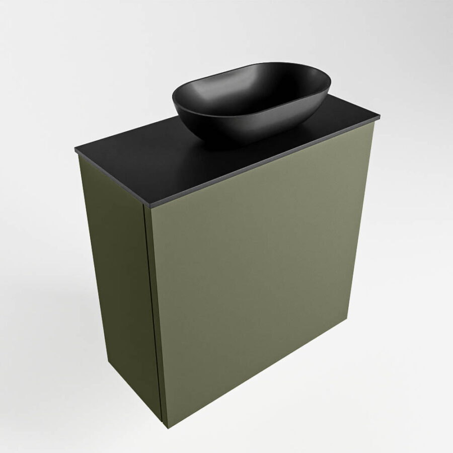 MONDIAZ FOWY toiletmeubel 50cm kleur army. Waskom positie rechts kleur urban | urban. Met 1 kraangat - Afbeelding 4