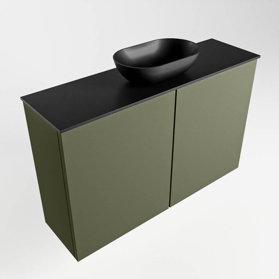 MONDIAZ FOWY toiletmeubel 80cm kleur army. Waskom positie midden kleur urban | urban. Met 1 kraangat - Afbeelding 4