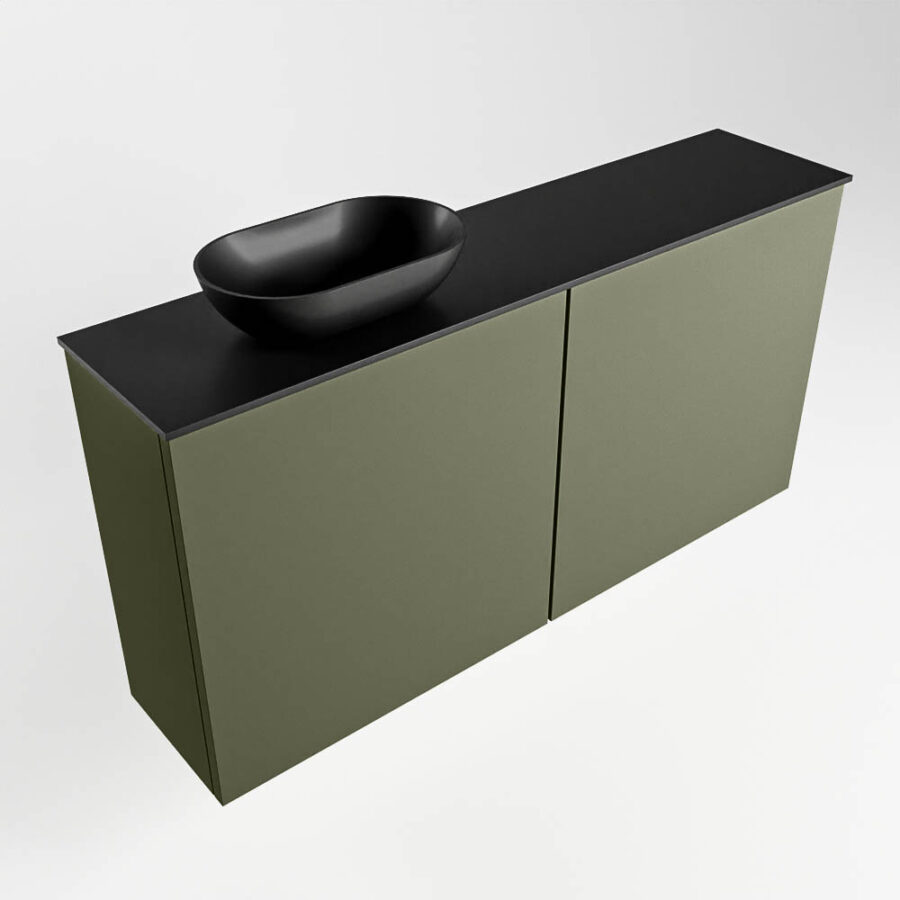 MONDIAZ FOWY toiletmeubel 100cm kleur army. Waskom positie links kleur urban | urban. Met 1 kraangat - Afbeelding 4