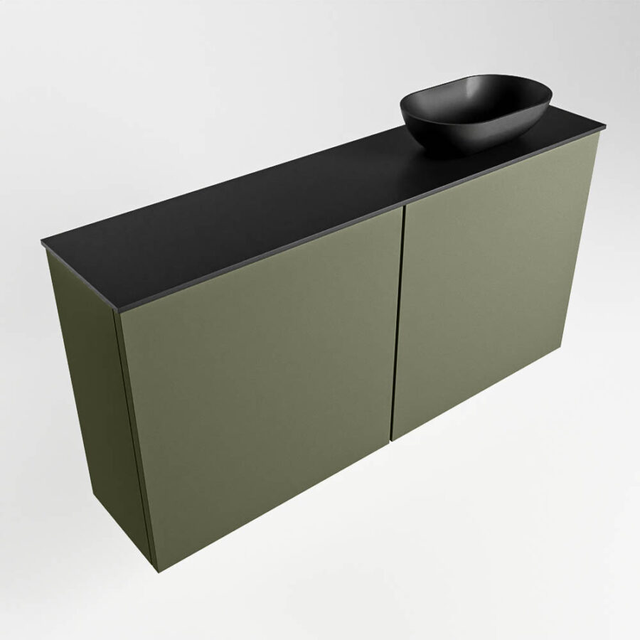 MONDIAZ FOWY toiletmeubel 100cm kleur army. Waskom positie rechts kleur urban | urban. Met 1 kraangat - Afbeelding 4