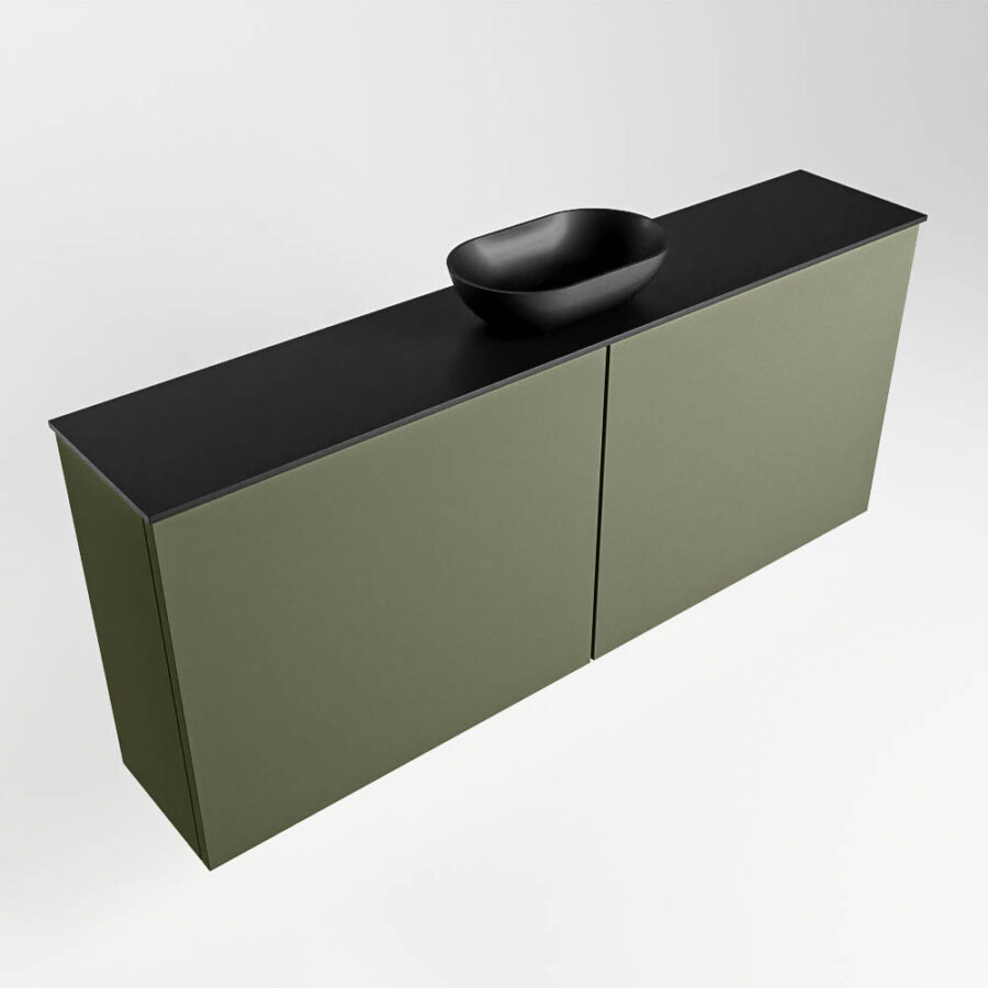 MONDIAZ FOWY toiletmeubel 120cm kleur army. Waskom positie midden kleur urban | urban. Met 1 kraangat - Afbeelding 4