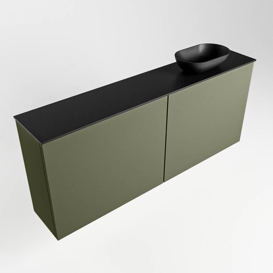 MONDIAZ FOWY toiletmeubel 120cm kleur army. Waskom positie rechts kleur urban | urban. Met 1 kraangat - Afbeelding 4