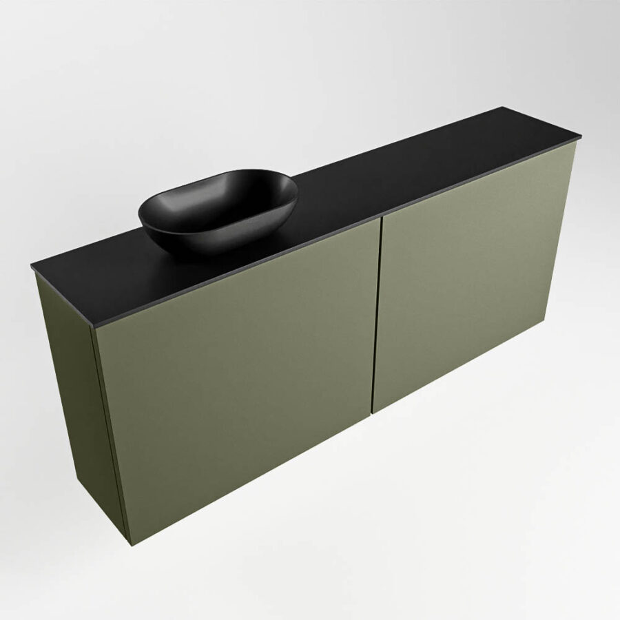 MONDIAZ FOWY toiletmeubel 120cm kleur army. Waskom positie links kleur urban | urban. Zonder kraangat - Afbeelding 4