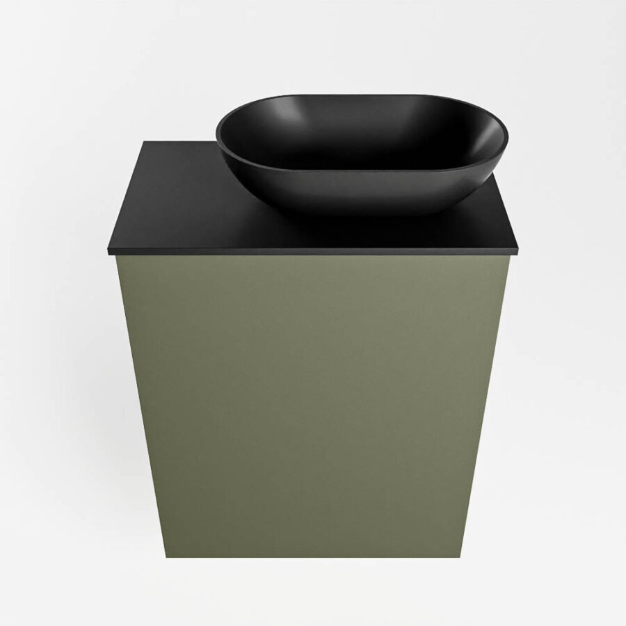 MONDIAZ FOWY toiletmeubel 40cm kleur army. Waskom positie rechts kleur urban | urban. Met 1 kraangat - Afbeelding 5
