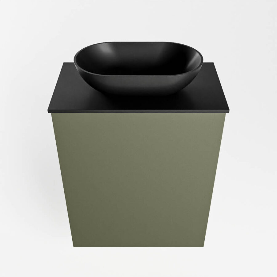 MONDIAZ FOWY toiletmeubel 40cm kleur army. Waskom positie midden kleur urban | urban. Zonder kraangat - Afbeelding 5