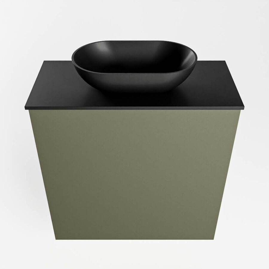 MONDIAZ FOWY toiletmeubel 50cm kleur army. Waskom positie midden kleur urban | urban. Zonder kraangat - Afbeelding 5