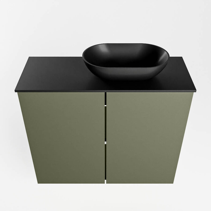MONDIAZ FOWY toiletmeubel 60cm kleur army. Waskom positie rechts kleur urban | urban. Zonder kraangat - Afbeelding 5
