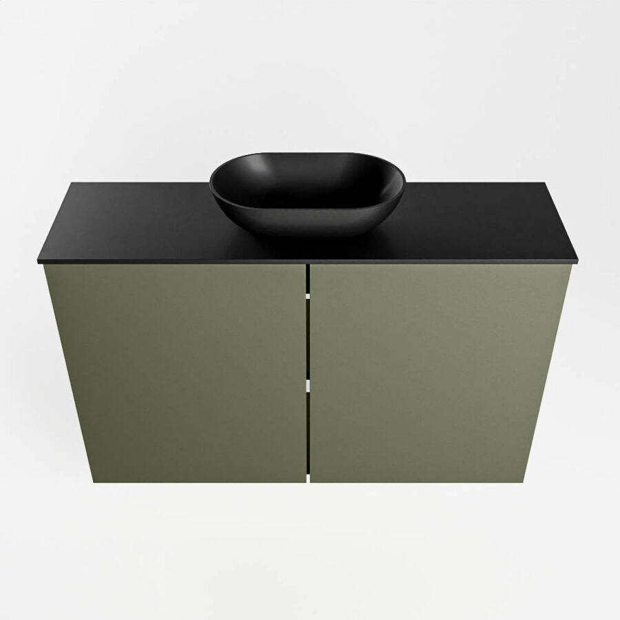 MONDIAZ FOWY toiletmeubel 80cm kleur army. Waskom positie midden kleur urban | urban. Met 1 kraangat - Afbeelding 5