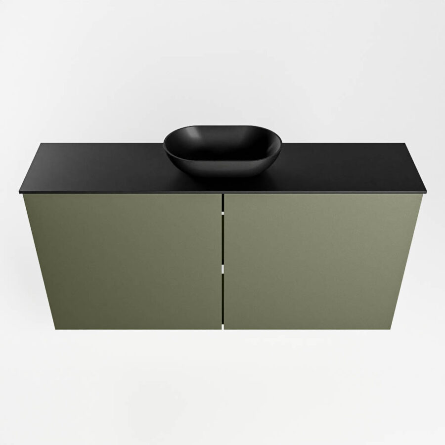 MONDIAZ FOWY toiletmeubel 100cm kleur army. Waskom positie midden kleur urban | urban. Met 1 kraangat - Afbeelding 5