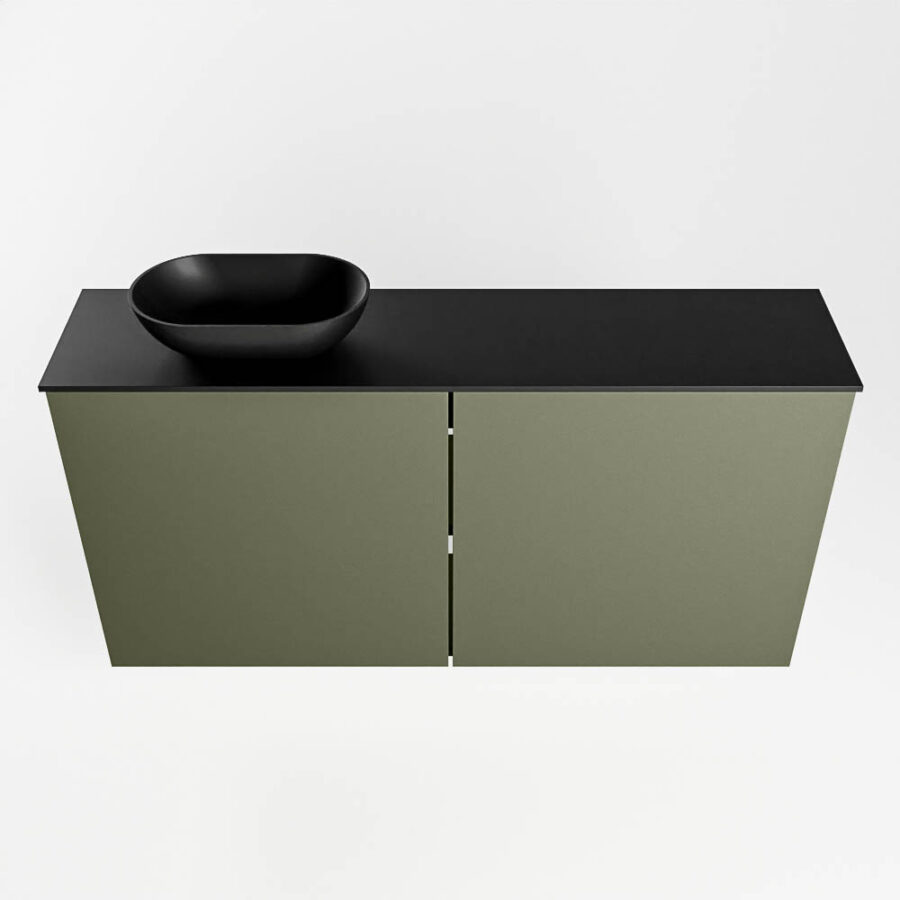 MONDIAZ FOWY toiletmeubel 100cm kleur army. Waskom positie links kleur urban | urban. Met 1 kraangat - Afbeelding 5