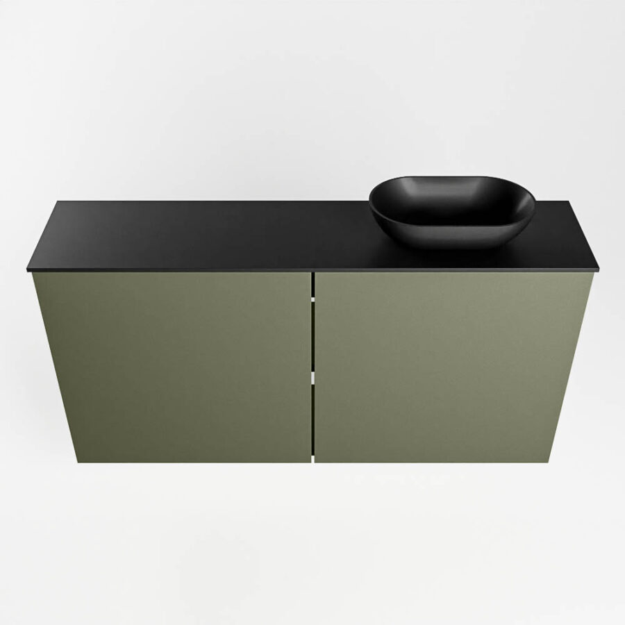 MONDIAZ FOWY toiletmeubel 100cm kleur army. Waskom positie rechts kleur urban | urban. Met 1 kraangat - Afbeelding 5