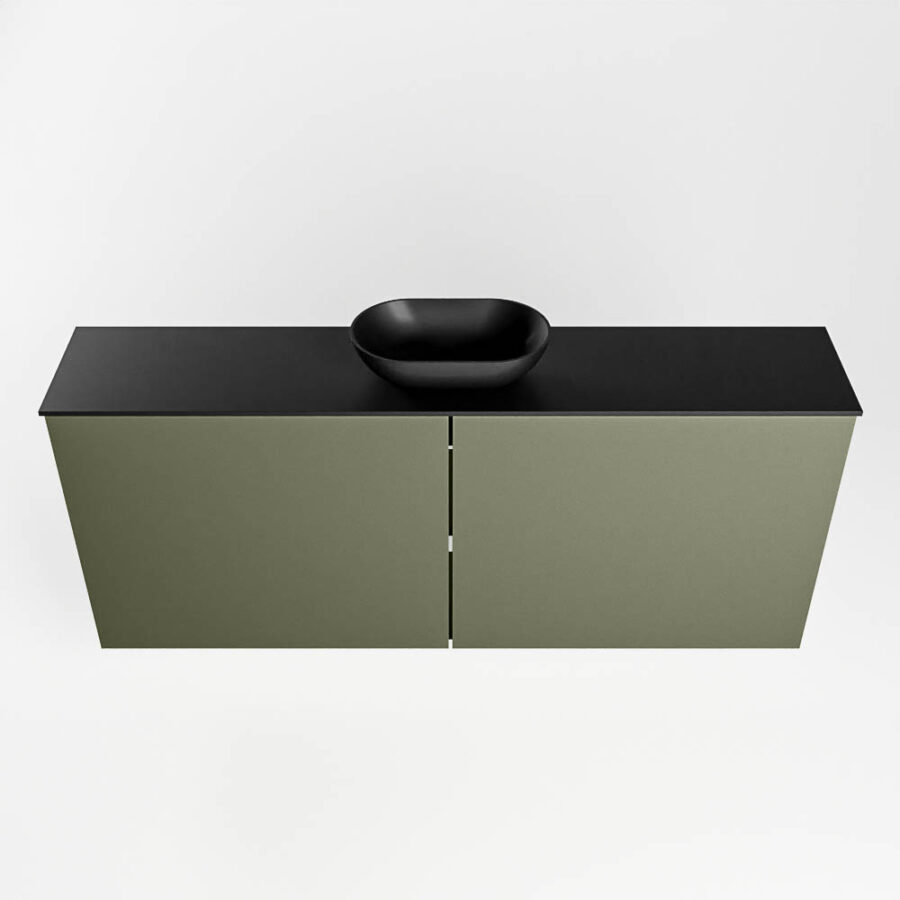 MONDIAZ FOWY toiletmeubel 120cm kleur army. Waskom positie midden kleur urban | urban. Met 1 kraangat - Afbeelding 5