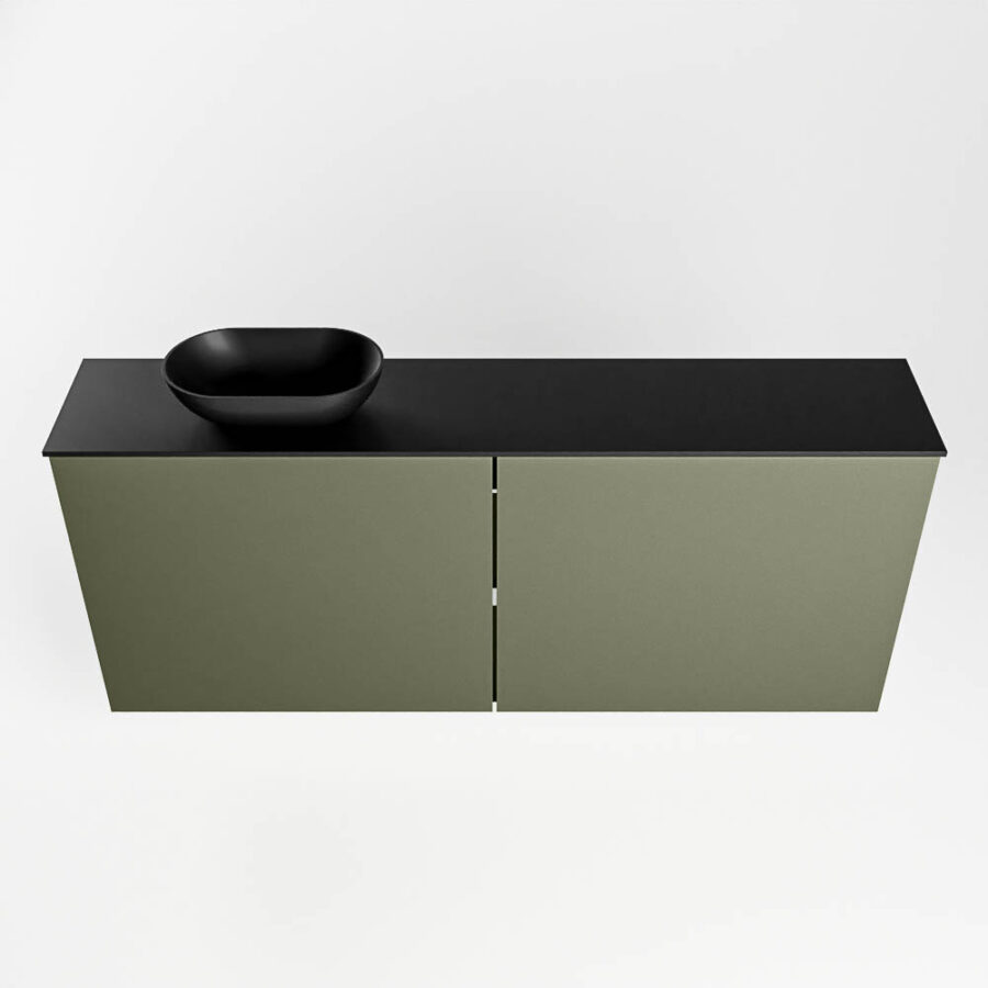 MONDIAZ FOWY toiletmeubel 120cm kleur army. Waskom positie links kleur urban | urban. Met 1 kraangat - Afbeelding 5