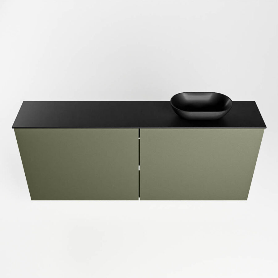 MONDIAZ FOWY toiletmeubel 120cm kleur army. Waskom positie rechts kleur urban | urban. Met 1 kraangat - Afbeelding 5