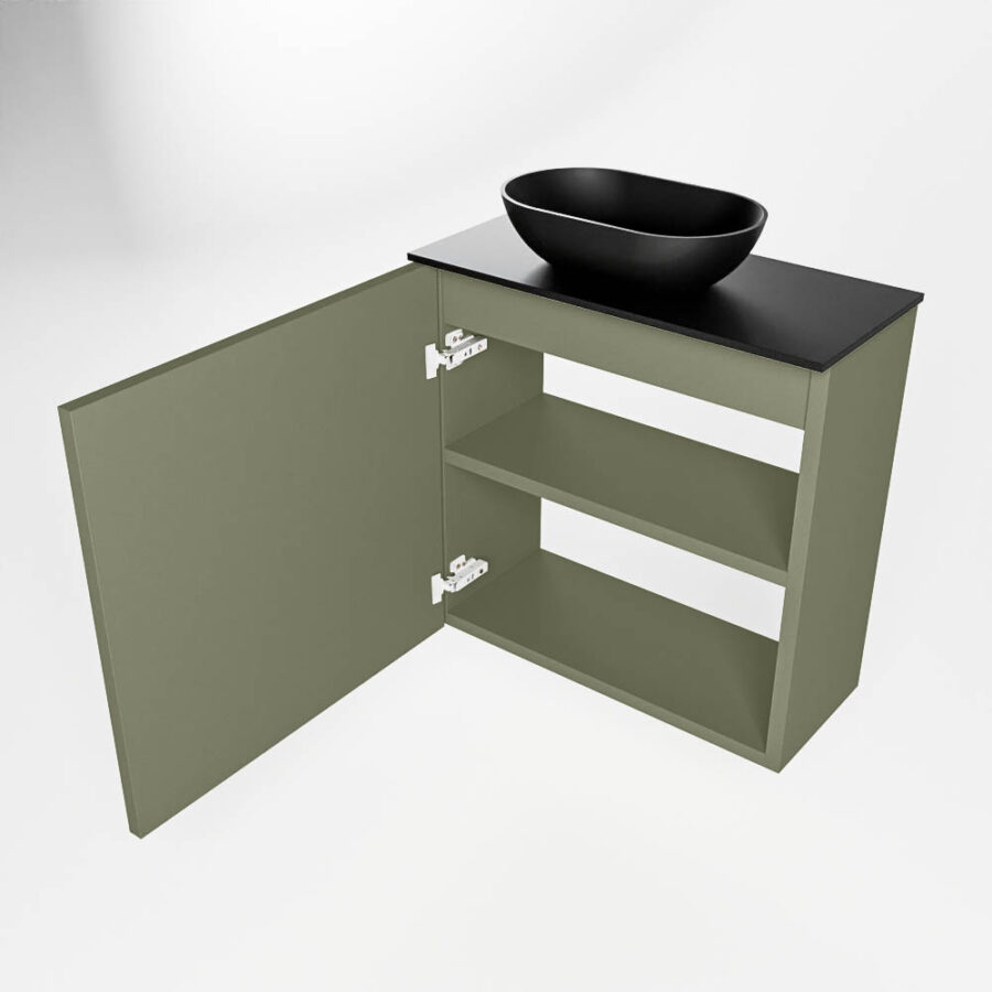 MONDIAZ FOWY toiletmeubel 50cm kleur army. Waskom positie links kleur urban | urban. Met 1 kraangat - Afbeelding 6