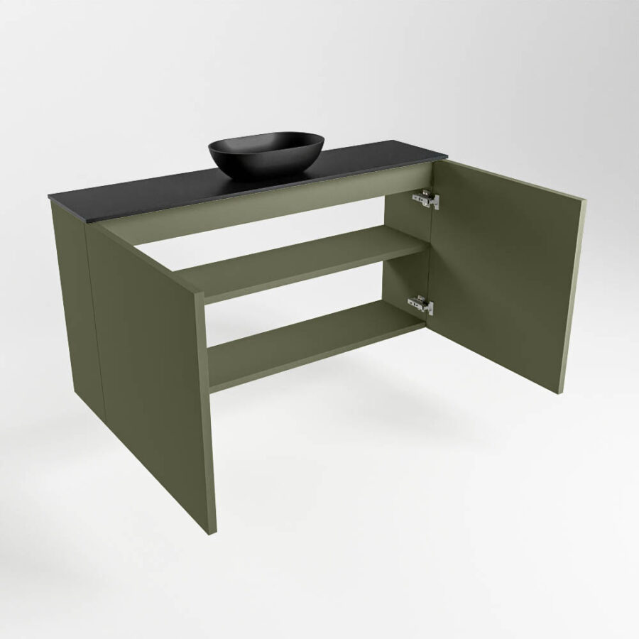 MONDIAZ FOWY toiletmeubel 100cm kleur army. Waskom positie midden kleur urban | urban. Met 1 kraangat - Afbeelding 6