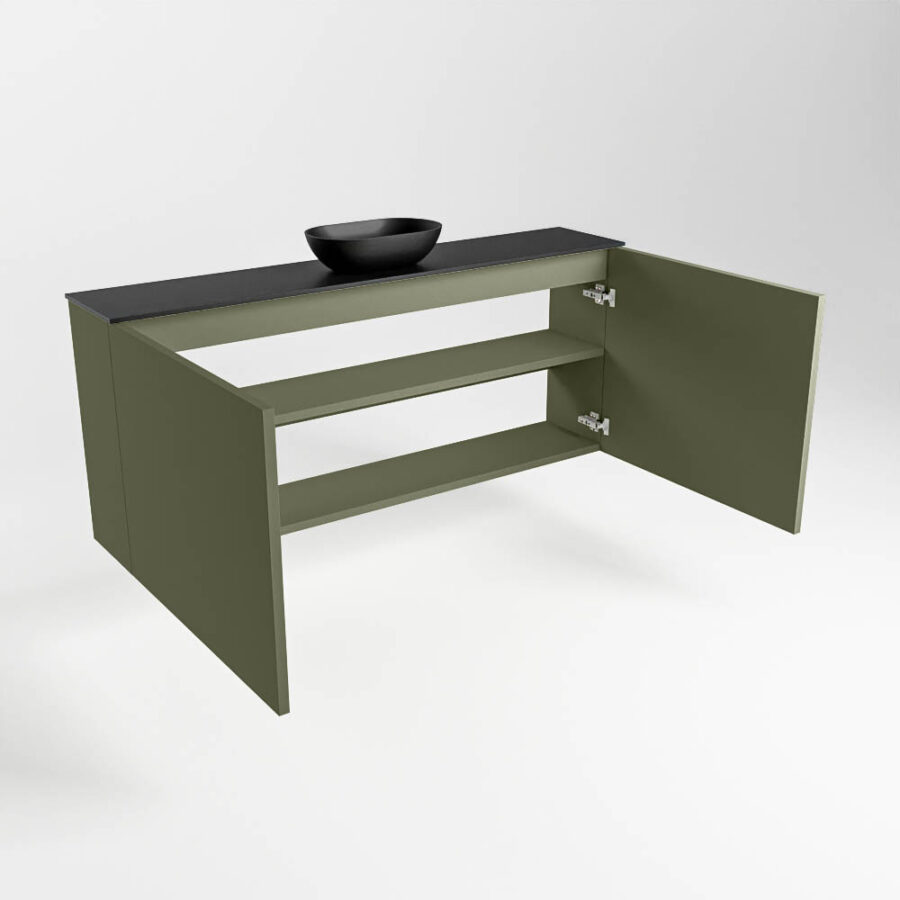 MONDIAZ FOWY toiletmeubel 120cm kleur army. Waskom positie midden kleur urban | urban. Met 1 kraangat - Afbeelding 6