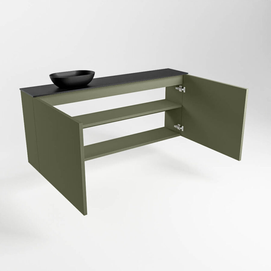 MONDIAZ FOWY toiletmeubel 120cm kleur army. Waskom positie links kleur urban | urban. Met 1 kraangat - Afbeelding 6