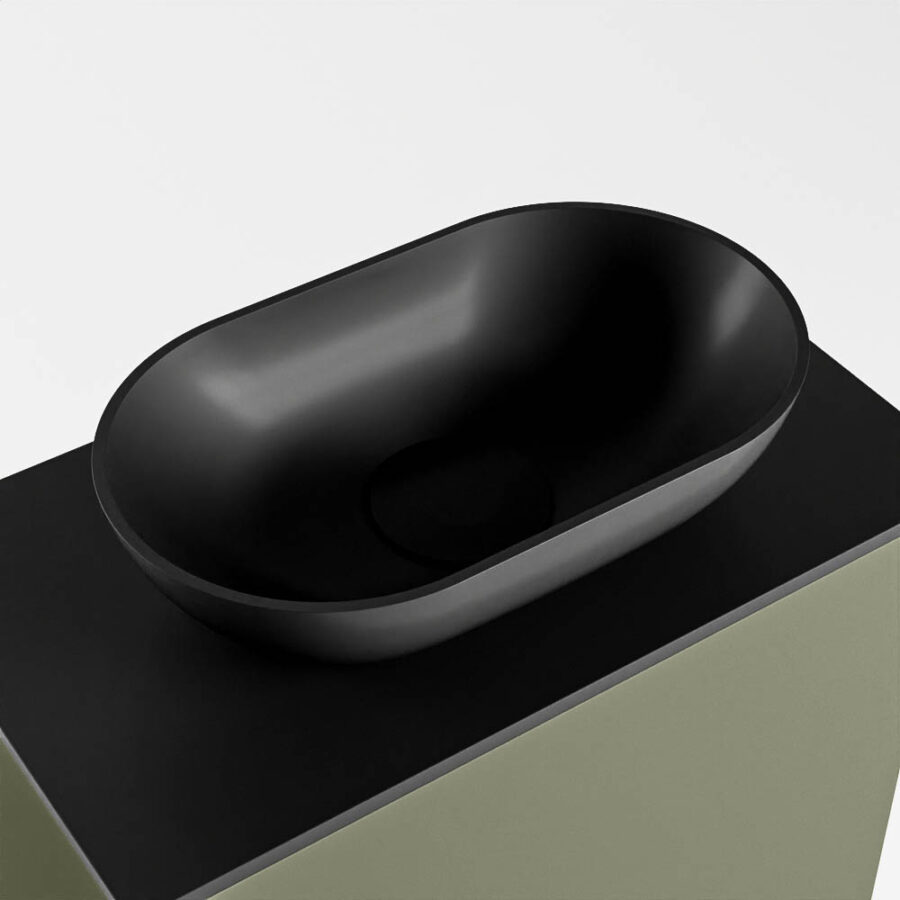 MONDIAZ FOWY toiletmeubel 40cm kleur army. Waskom positie midden kleur urban | urban. Zonder kraangat - Afbeelding 7