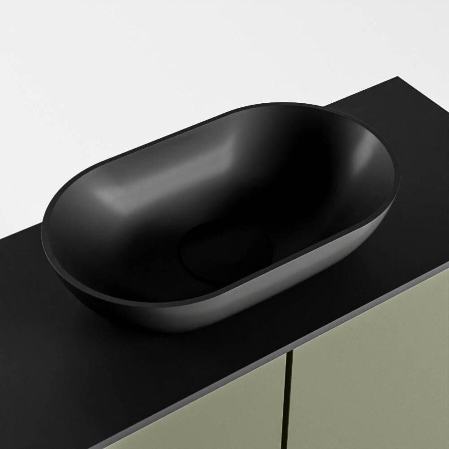 MONDIAZ FOWY toiletmeubel 60cm kleur army. Waskom positie midden kleur urban | urban. Met 1 kraangat - Afbeelding 7