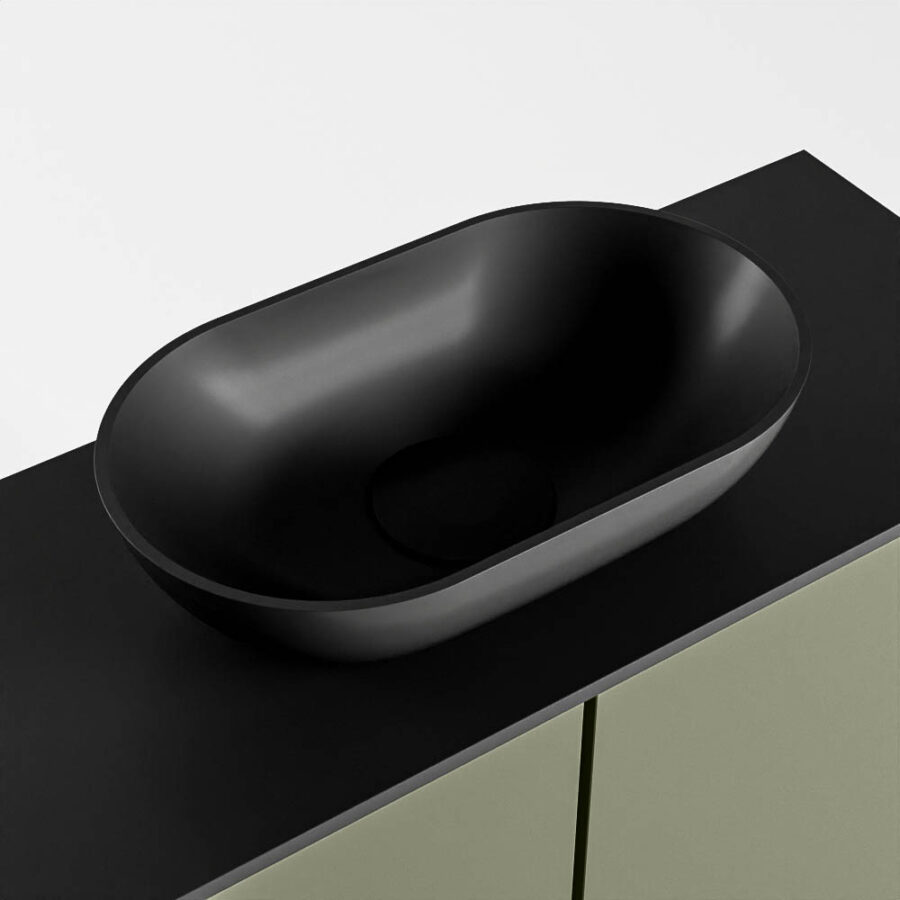 MONDIAZ FOWY toiletmeubel 60cm kleur army. Waskom positie midden kleur urban | urban. Zonder kraangat - Afbeelding 7