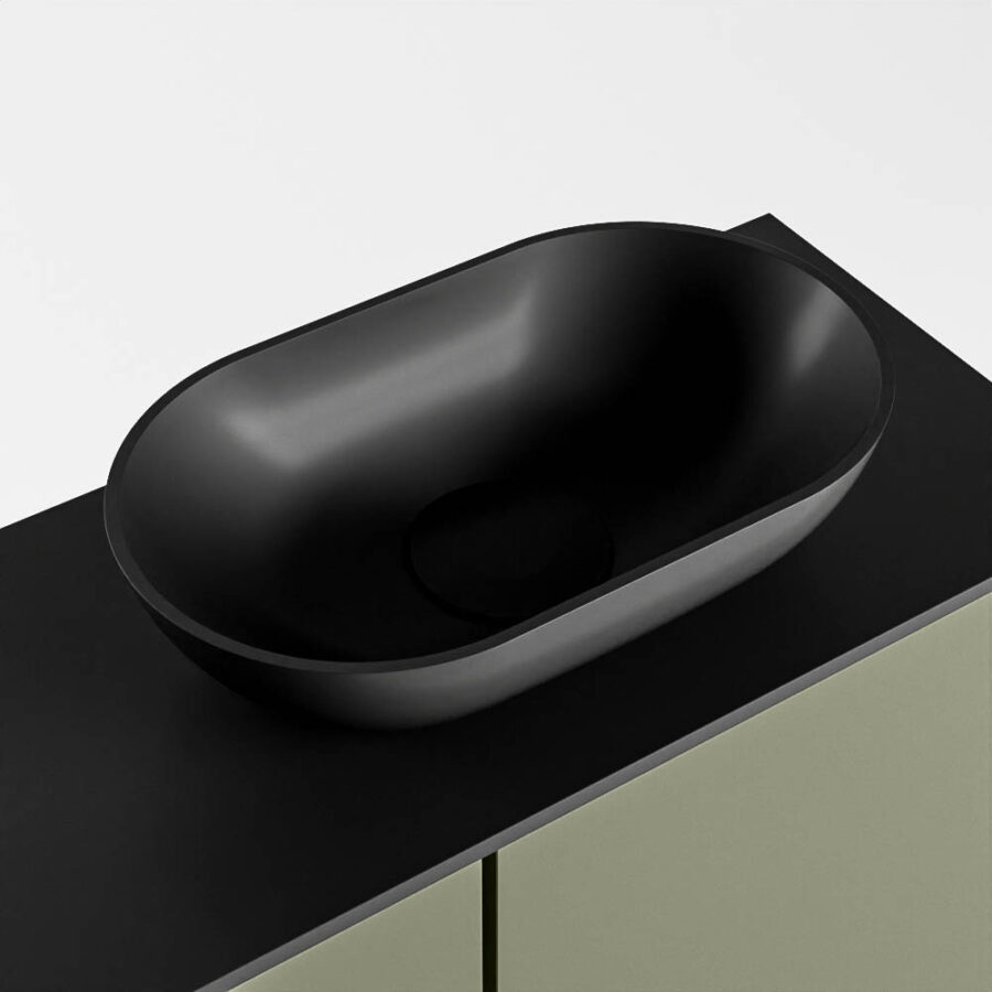 MONDIAZ FOWY toiletmeubel 60cm kleur army. Waskom positie rechts kleur urban | urban. Zonder kraangat - Afbeelding 7