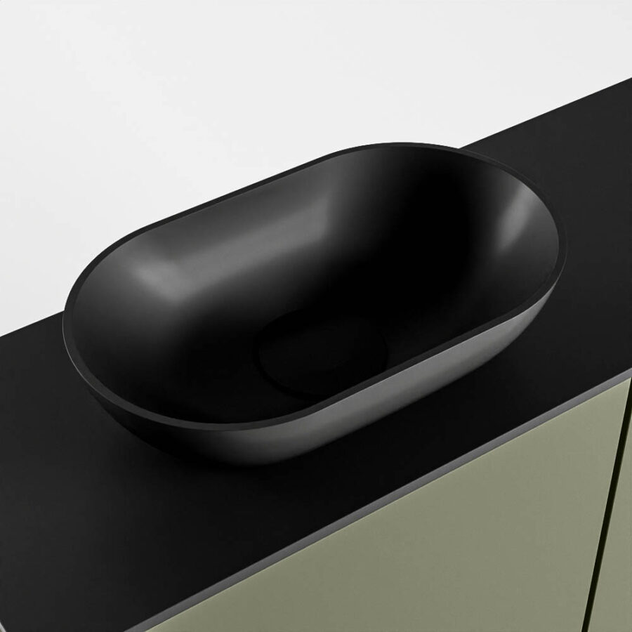 MONDIAZ FOWY toiletmeubel 80cm kleur army. Waskom positie links kleur urban | urban. Met 1 kraangat - Afbeelding 7