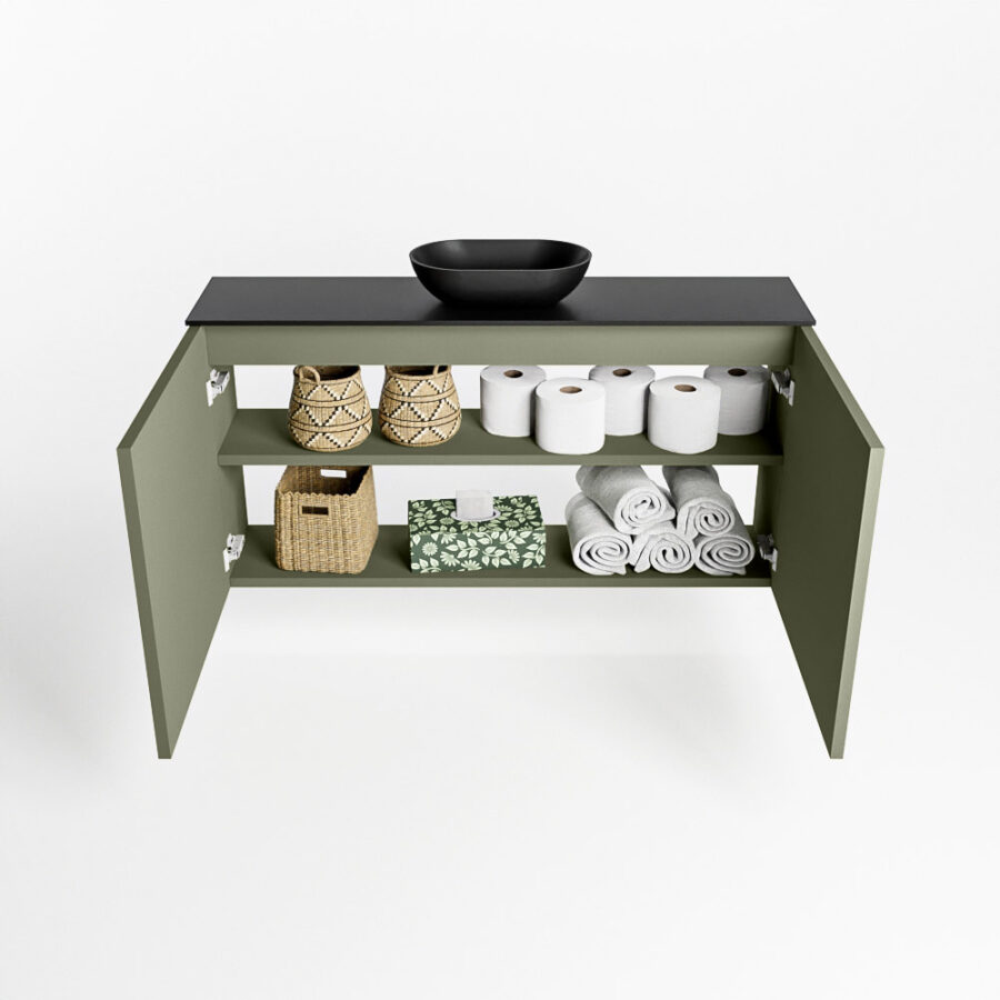 MONDIAZ FOWY toiletmeubel 100cm kleur army. Waskom positie midden kleur urban | urban. Met 1 kraangat - Afbeelding 8