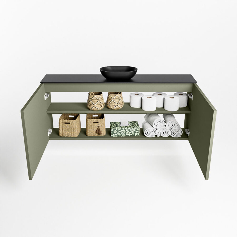 MONDIAZ FOWY toiletmeubel 120cm kleur army. Waskom positie midden kleur urban | urban. Met 1 kraangat - Afbeelding 8
