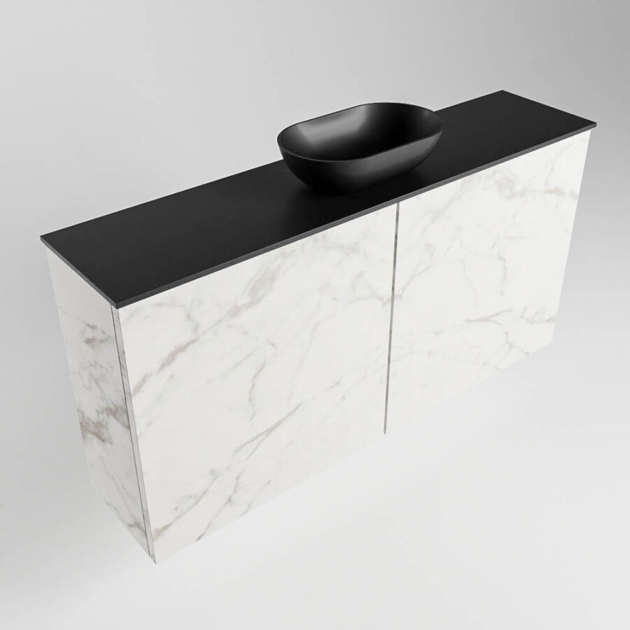 MONDIAZ FOWY toiletmeubel 100cm kleur Carrara. Waskom positie midden kleur urban | urban. Zonder kraangat - Afbeelding 4