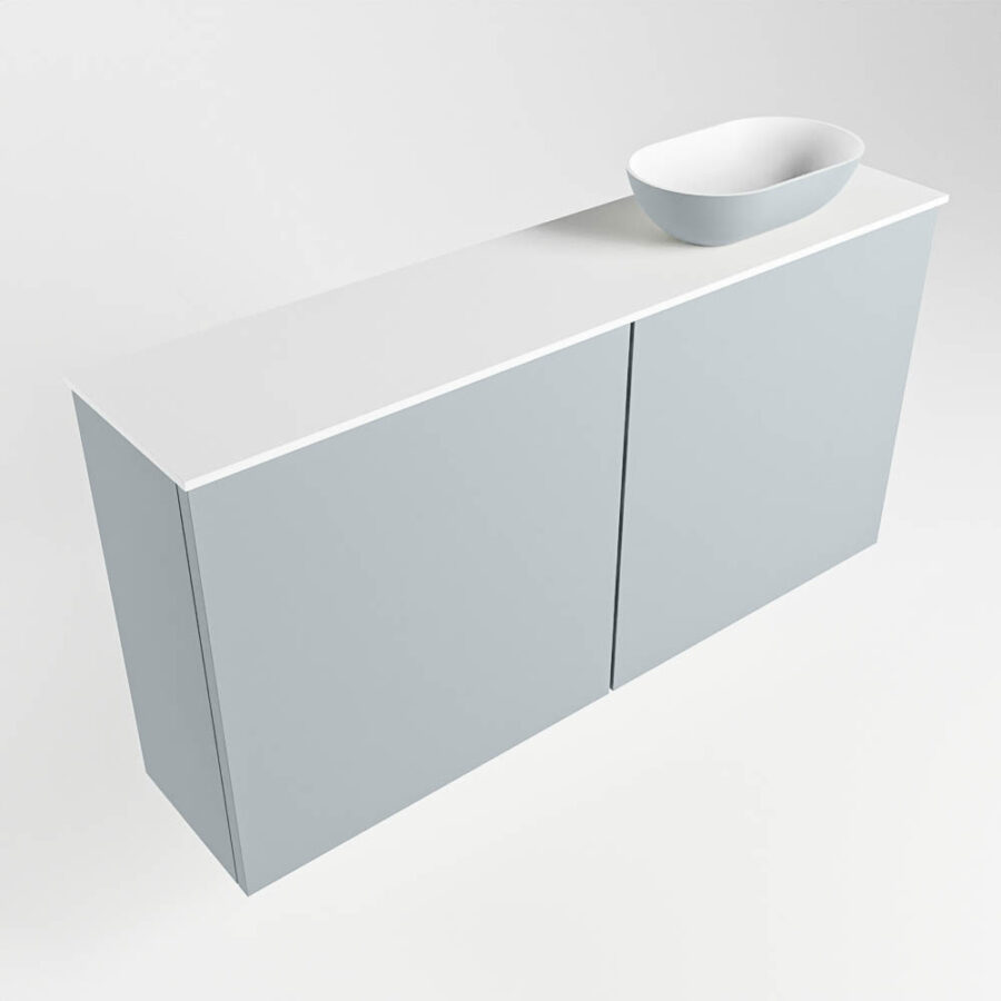 MONDIAZ FOWY toiletmeubel 100cm kleur clay. Waskom positie rechts kleur clay | talc. Met 1 kraangat - Afbeelding 4