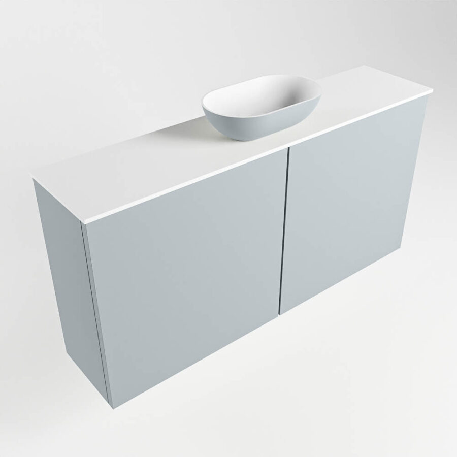 MONDIAZ FOWY toiletmeubel 100cm kleur clay. Waskom positie midden kleur clay | talc. Zonder kraangat - Afbeelding 4
