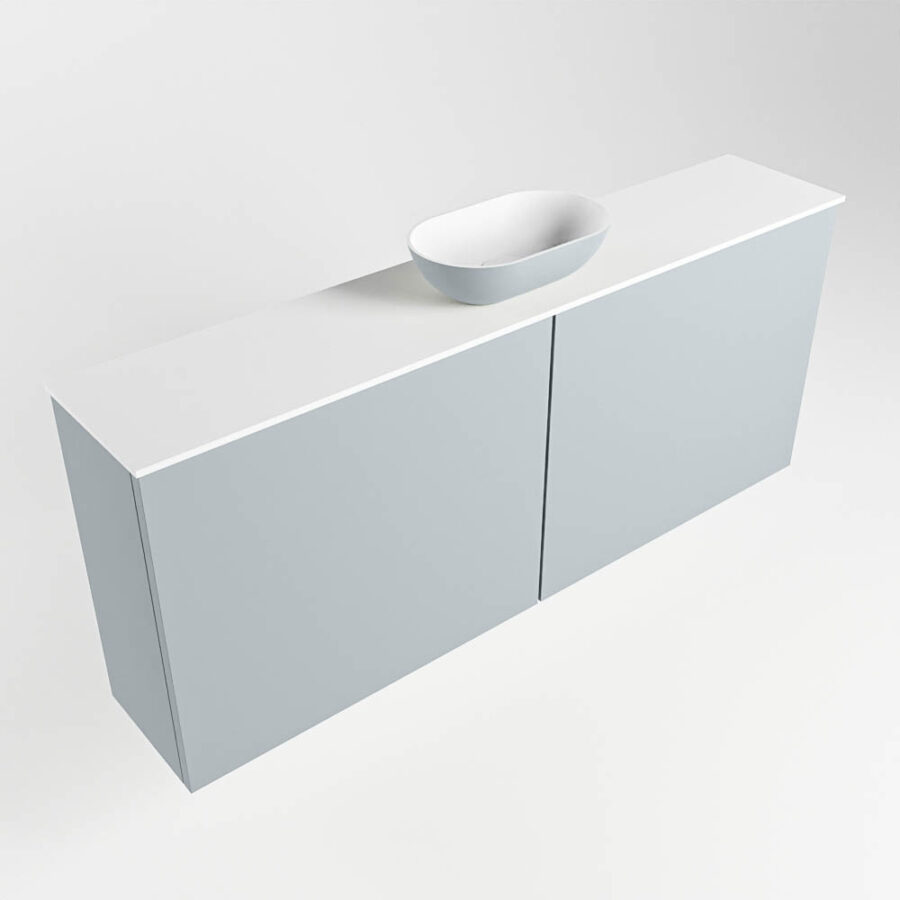 MONDIAZ FOWY toiletmeubel 120cm kleur clay. Waskom positie midden kleur clay | talc. Met 1 kraangat - Afbeelding 4