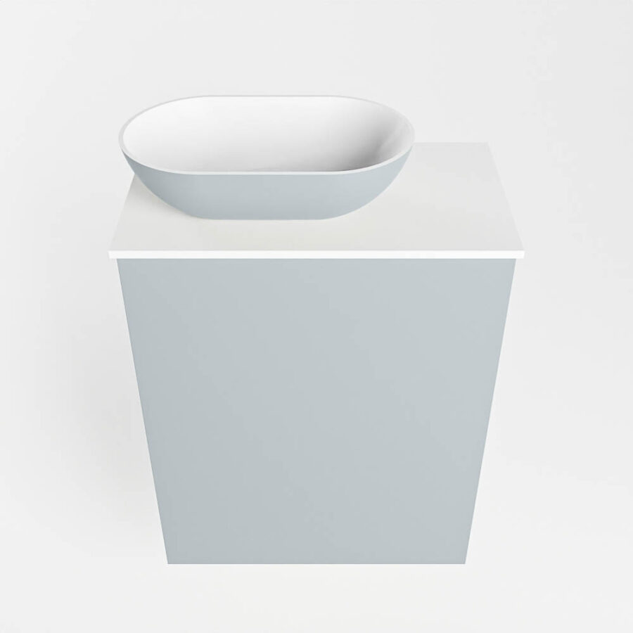 MONDIAZ FOWY toiletmeubel 40cm kleur clay. Waskom positie links kleur clay | talc. Met 1 kraangat - Afbeelding 5