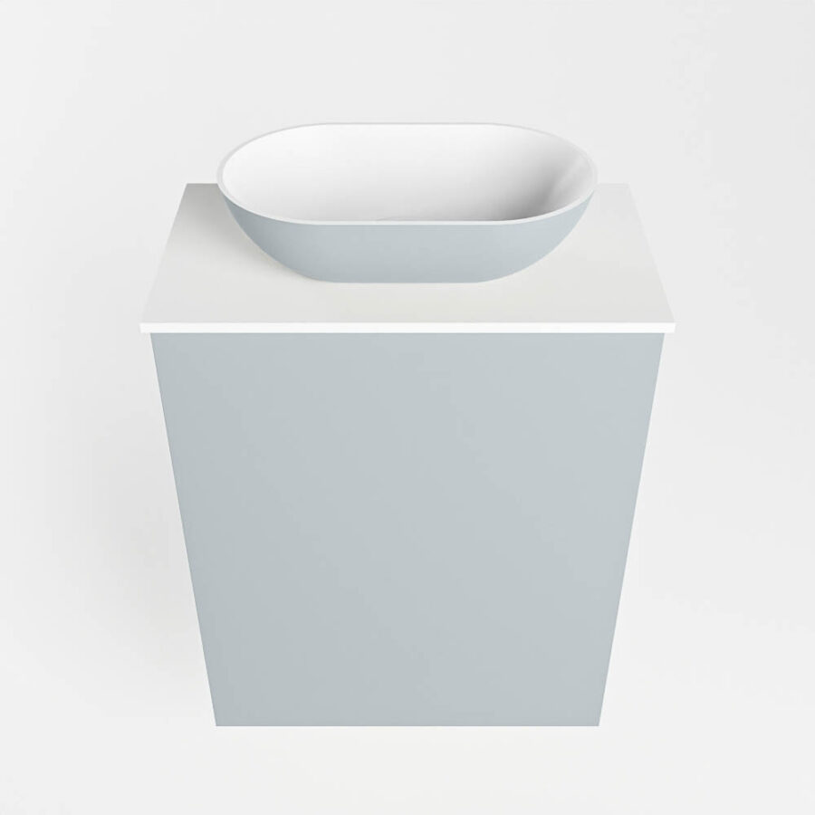 MONDIAZ FOWY toiletmeubel 40cm kleur clay. Waskom positie midden kleur clay | talc. Zonder kraangat - Afbeelding 5
