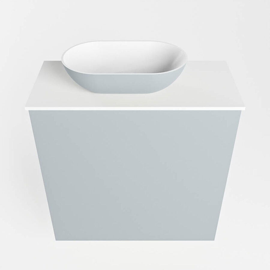 MONDIAZ FOWY toiletmeubel 50cm kleur clay. Waskom positie links kleur clay | talc. Met 1 kraangat - Afbeelding 5